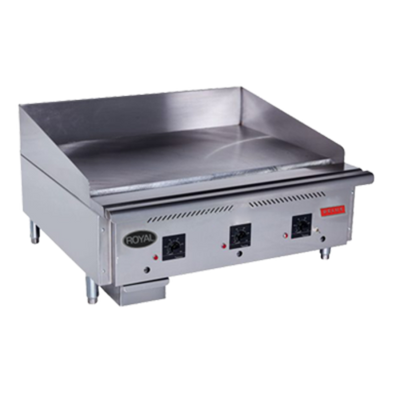 Royal Range RD85-72-SAE-NG 72" W Stainless Steel Natural Gas Countertop Griddle Delux Series - 192,000 BTU