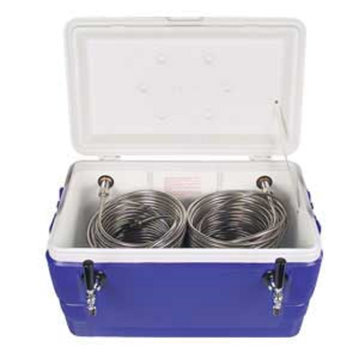 Micro Matic CB482B 48 Qt. with 2 Taps Blue Exterior Coil Cooler