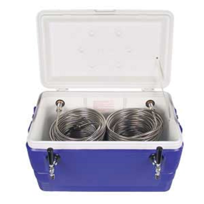 Micro Matic CB482B 48 Qt. with 2 Taps Blue Exterior Coil Cooler
