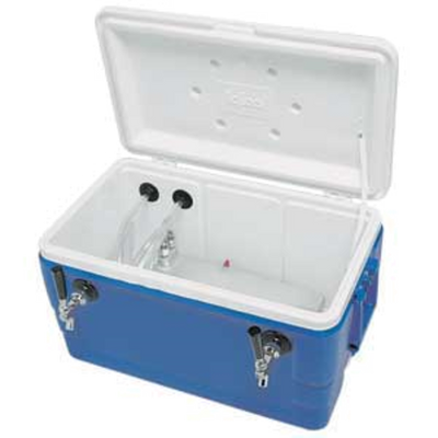 Micro Matic HDCP-D2-48B 48 Qt. with 2 Taps Blue Exterior Cold Plate Cooler