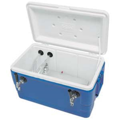 Micro Matic HDCP-D2-48B 48 Qt. with 2 Taps Blue Exterior Cold Plate Cooler