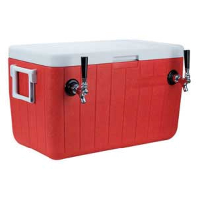 Micro Matic CB482R 48 Qt. with 2 Taps Red Exterior Coil Cooler