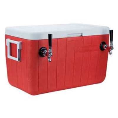 Micro Matic CB482R 48 Qt. with 2 Taps Red Exterior Coil Cooler