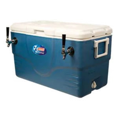 Micro Matic CB68B 68 Qt. with 2 Taps Blue Exterior Coil Cooler