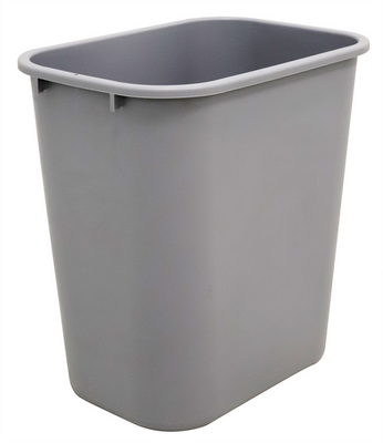 Glastender 03005491 28.5 Qt. Gray Plastic Trash Receptacle
