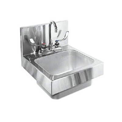 Glastender WH-14 14" W Stainless Steel Wall Mount Faucet included Hand Sink