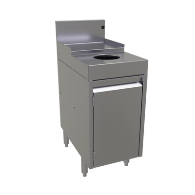 Glastender DWB-14-C 14" W x 24" D Stainless Steel Underbar Dry Waste Unit