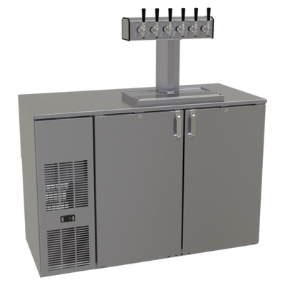 Glastender C1FB60-DD 60" W Stainless Steel Interior Draft Dispensing Cooler - 120 Volts