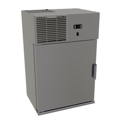 Glastender WMR24S-L 3.9 Cu. Ft. Stainless Steel Wall Mount Self-Contained Refrigerator - 120 Volts