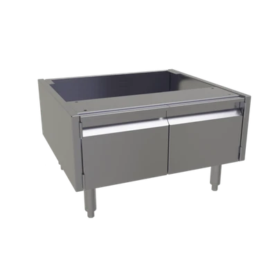 Glastender ACB-26 26" W x 24" D x 16" H Stainless Steel 2 Doors Underbar Add-On Cabinet Base