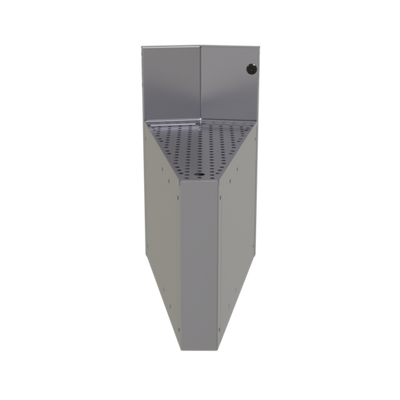Glastender CIWB-20 12" W Stainless Steel No Legs Underbar Inside Wedge Corner Drainboard