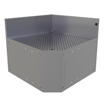 Glastender CIWB-75 36" W Stainless Steel No Legs Underbar Inside Wedge Corner Drainboard