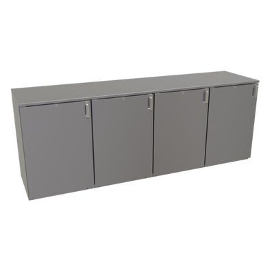 Glastender DS96 96" W Galvanized Steel Interior Back Bar Dry Storage Cabinet