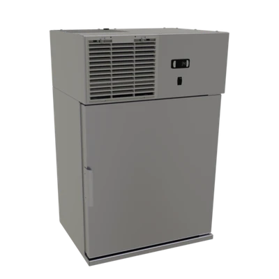 Glastender WMR24S-R 3.9 Cu. Ft. Stainless Steel Wall Mount Self-Contained Refrigerator - 120 Volts