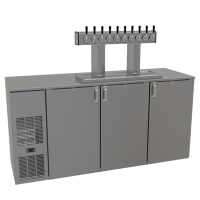 Glastender C1FB72-DD 72" W Stainless Steel Interior Draft Dispensing Cooler - 120 Volts