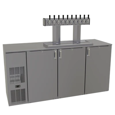 Glastender C1FB72-DD 72" W Stainless Steel Interior Draft Dispensing Cooler - 120 Volts
