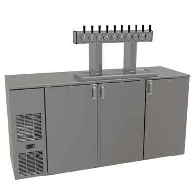 Glastender C1FB72-DD 72" W Stainless Steel Interior Draft Dispensing Cooler - 120 Volts