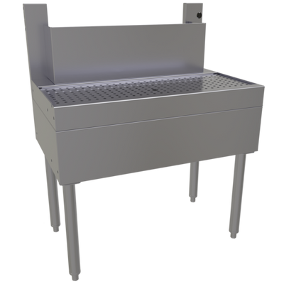 Glastender BDA-30 30" W Stainless Steel Tubing Chase Underbar Beer Drainer
