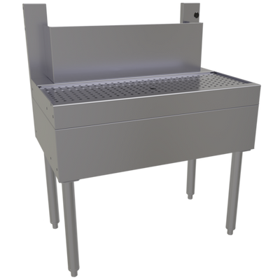 Glastender BDA-30 30" W Stainless Steel Tubing Chase Underbar Beer Drainer