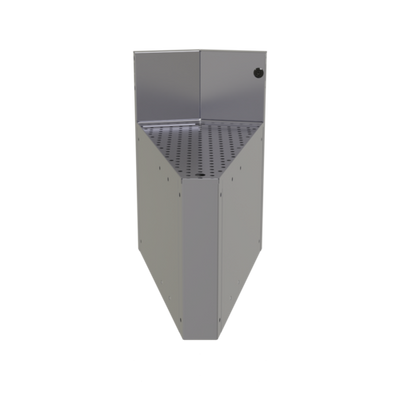 Glastender CIWB-25 14" W Stainless Steel No Legs Underbar Inside Wedge Corner Drainboard