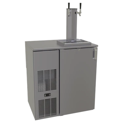 Glastender C1FB32-DD 32" W Stainless Steel Interior Draft Dispensing Cooler - 120 Volts