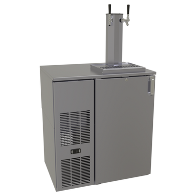 Glastender C1FB32-DD 32" W Stainless Steel Interior Draft Dispensing Cooler - 120 Volts