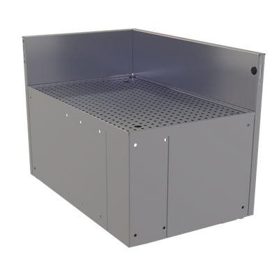 Glastender CIR-19/30L 30" W Stainless Steel No Legs Underbar Inside Rectangle Corner Drainboard