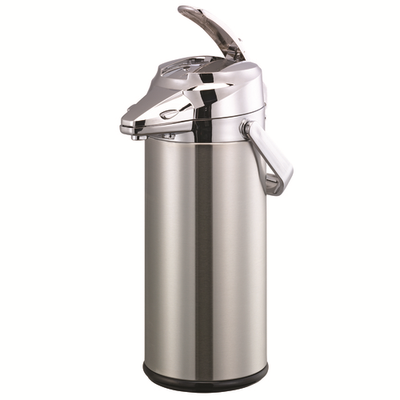 Service Ideas ENALS22SCH 2.2 L. Stainless Steel Lid Chrome Finish Snap -On Flavor Lever Style Signa-Air Airpot