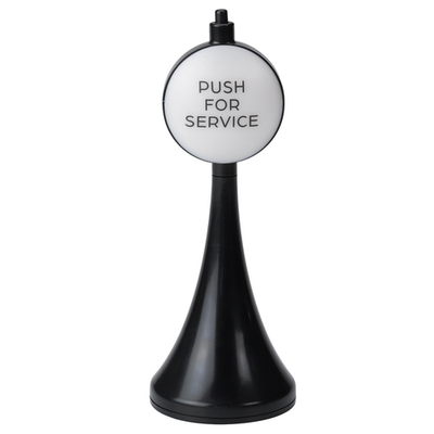 Service Ideas PFSBLK Black Plastic Tabletop Push for Service Light