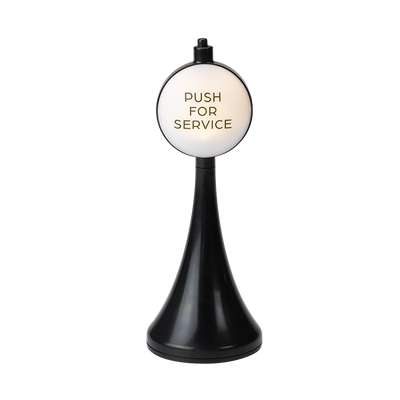 Service Ideas PFSBLK Black Plastic Tabletop Push for Service Light