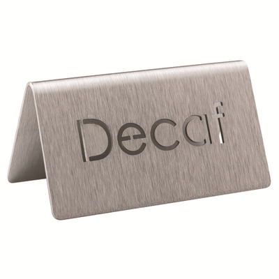 Service Ideas 1C-BF-DECAF-MOD 1.5" H Metal "Decaf" Beverage ID Tent