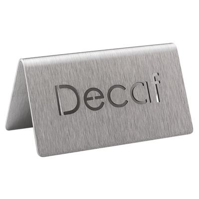 Service Ideas 1C-BF-DECAF-MOD 1.5" H Metal "Decaf" Beverage ID Tent