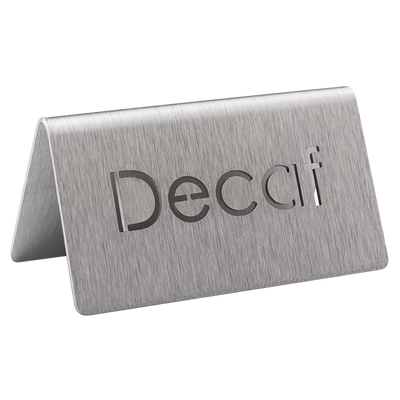 Service Ideas 1C-BF-DECAF-MOD 1.5" H Metal "Decaf" Beverage ID Tent