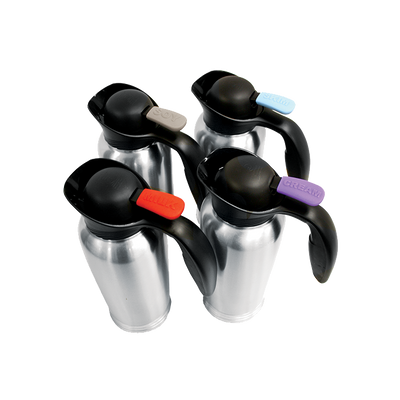 Service Ideas 10-00011-000 33.8 Oz. Stainless Steel Stanley Commercial ErgoServ Vacuum Creamer Variety Pack