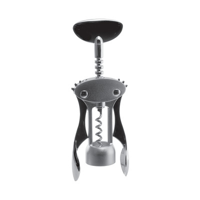 Service Ideas CSCRM2S Black Stainless Steel Wing Type Corkscrew