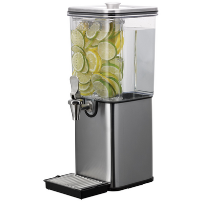 Service Ideas SCD15SS 1.5 Gal. Square Stainless Steel Single Beverage Dispenser