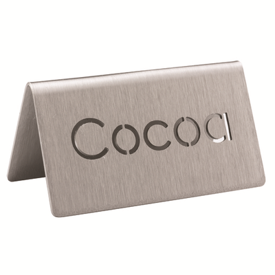 Service Ideas 1C-BF-COCOA-MOD 1.5&quot; H Metal &quot;Cocoa&quot; Beverage ID Tent