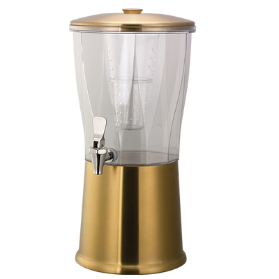 Service Ideas CBDRT3VGSS 3 Gal. Clear Tritan Container Single Metallic Elements Beverage Dispenser