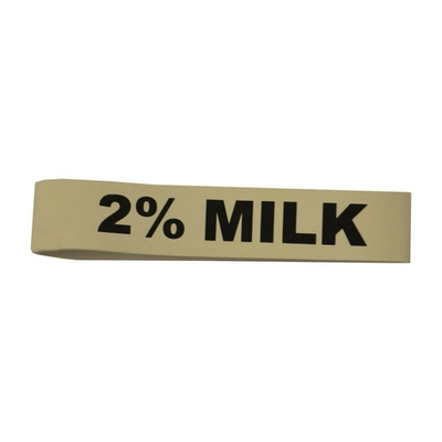 Service Ideas FB2MILK Non-Toxic Rubber "2% Milk" Flavorband Label for 4" Dia. Carafes