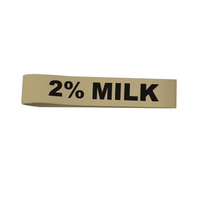 Service Ideas FB2MILK Non-Toxic Rubber "2% Milk" Flavorband Label for 4" Dia. Carafes