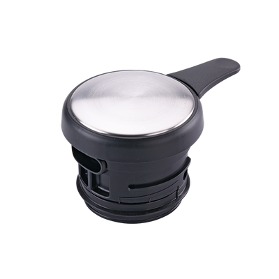 Service Ideas FCCLBLK 1 L. Black Plastic with Stainless Steel Push Button Regular Beverage Carafe Lid Only for FCC Series