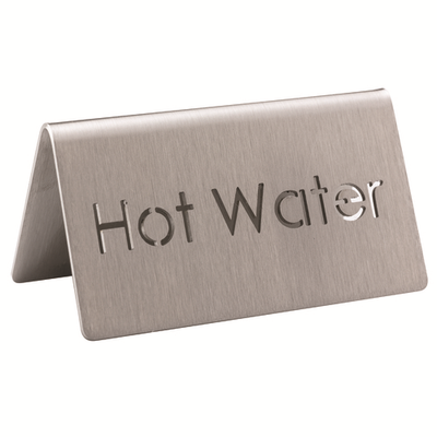 Service Ideas 1C-BF-HOTWATER-MOD 1.5&quot; H Metal &quot;Hot Water&quot; Beverage ID Tent