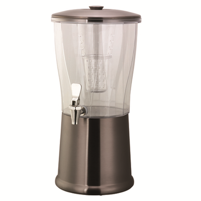 Service Ideas CBDRT3DTSS 3 Gal. Clear Tritan Container Metallic Elements Beverage Dispenser
