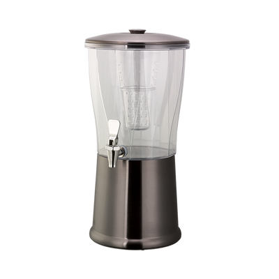 Service Ideas CBDRT3DTSS 3 Gal. Clear Tritan Container Metallic Elements Beverage Dispenser