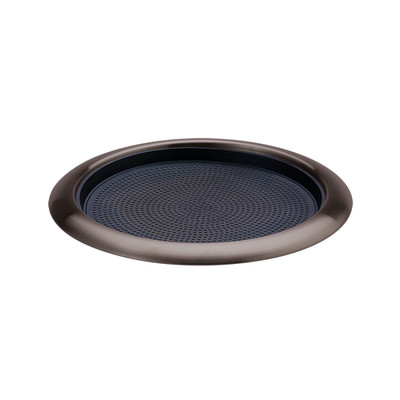 Service Ideas TR119RIDT 11" W Dark Tungsten Round Non-Slip Tray