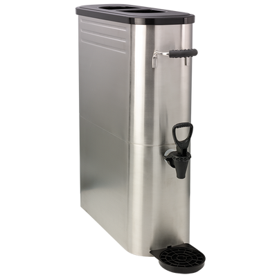 Service Ideas ITSLS5GPL 5 Gal. Stainless Steel Base Single Wall Slim Design Tea Dispenser