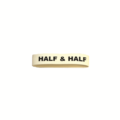 Service Ideas FBHALF&amp;HALF &quot;Half &amp; Half&quot; Non-Toxic Rubber Flavorband Label