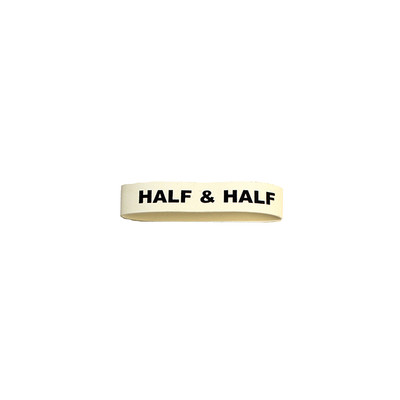 Service Ideas FBHALF&amp;HALF "Half &amp; Half" Non-Toxic Rubber Flavorband Label