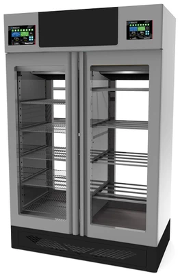 Omcan USA 45376 440.92 Lbs. Stainless Steel Free-Standing tagionello Maturmeat Meat Curing Cabinet - 220 Volts 3700 Watts