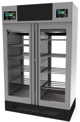 Omcan USA 45376 440.92 Lbs. Stainless Steel Free-Standing tagionello Maturmeat Meat Curing Cabinet - 220 Volts 3700 Watts